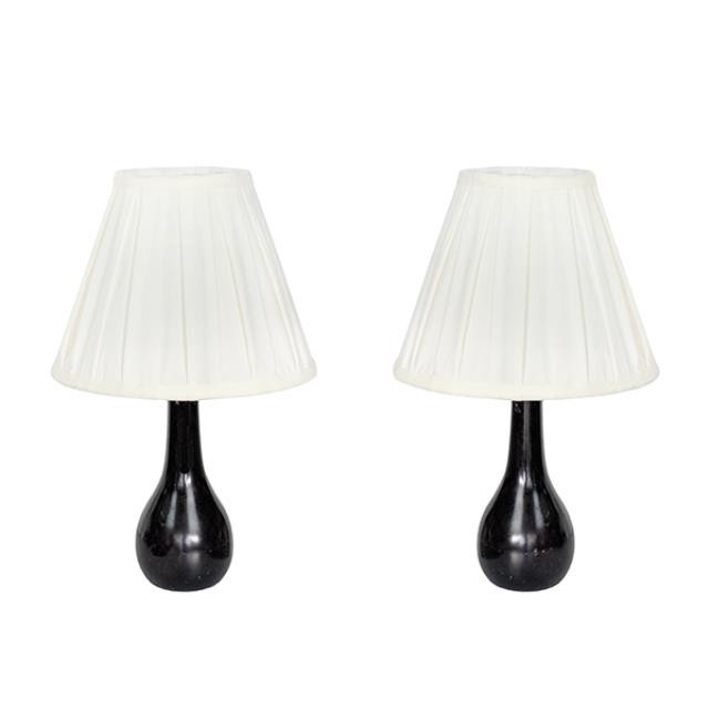 TABLE LAMP-Black Tear Drop Shape