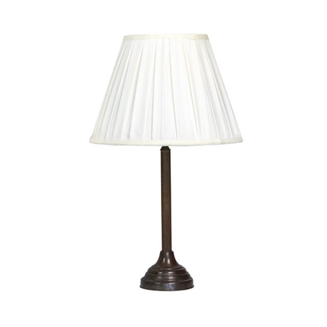 TABLE LAMP-Bronze Column W/Round Base