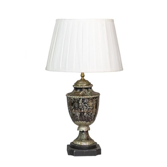 TABLE LAMP-Urns W/Black Crackle Finish