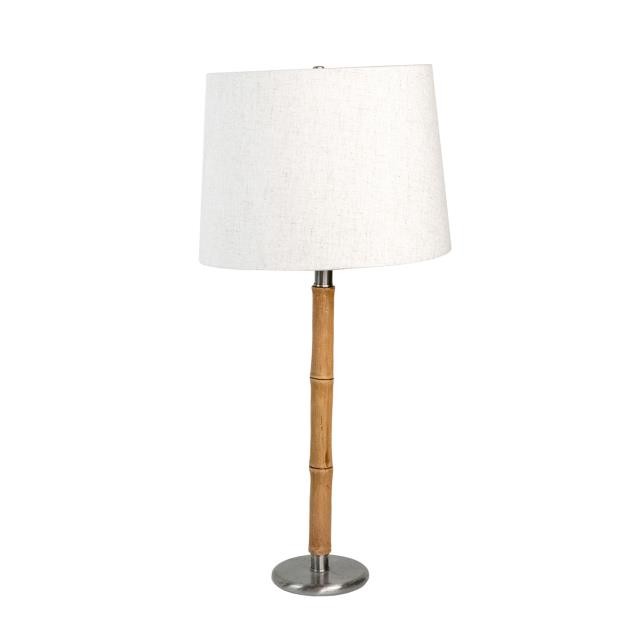 LAMP-TBL-Faux Bamboo w/Silver Base