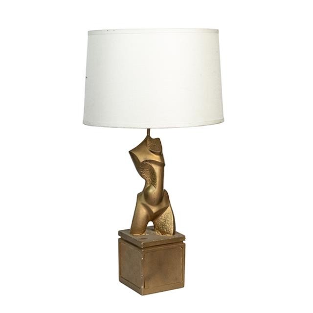 TABLE LAMP-Antique Gold Torso