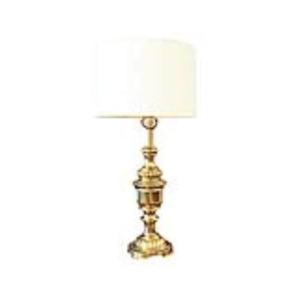 LAMP-TBL-PR-28"BRASS-SCALLOPED