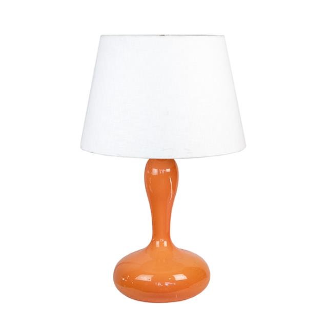 TABLE LAMP-Tangerine Glass/Gourd Shape