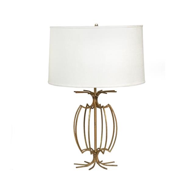 TABLE LAMP-Antique Gold Cage Design