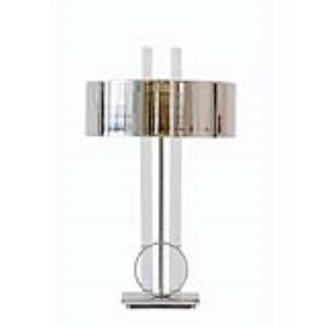 Chrome and Lucite Table Lamp