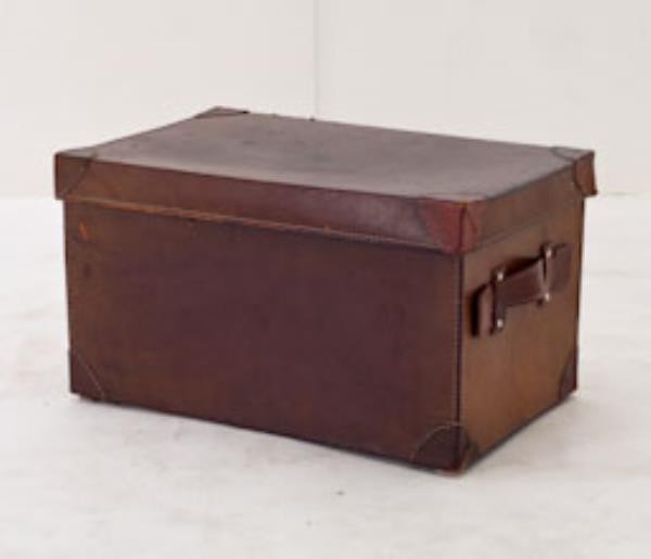 TRUNK-14X21 DK BRN LEATHER