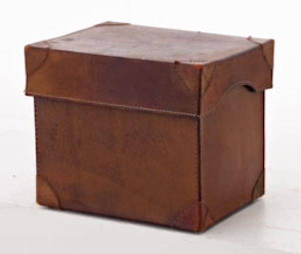 TRUNK-9X12 BRN LEATHER