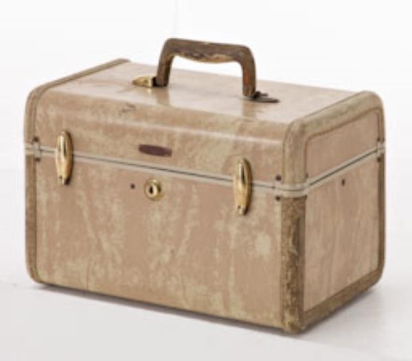 Suitcase-Beige Cosmetic Case