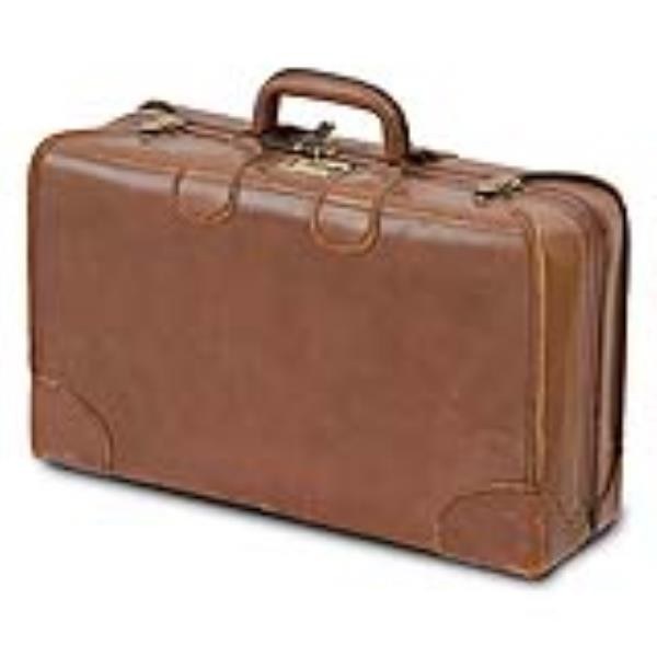 SUITCASE-BROWN LEATHER-WFH