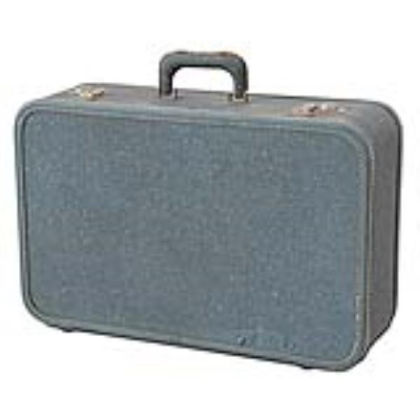 SUITCASE-BLUE TWEED