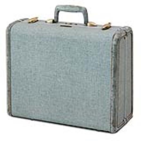 SUITCASE-BLUE TWEED-SMALL-SAMS