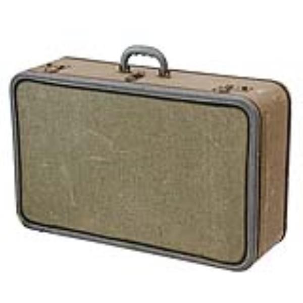 SUITCASE-YELLOW TWEED-GRAY TRI