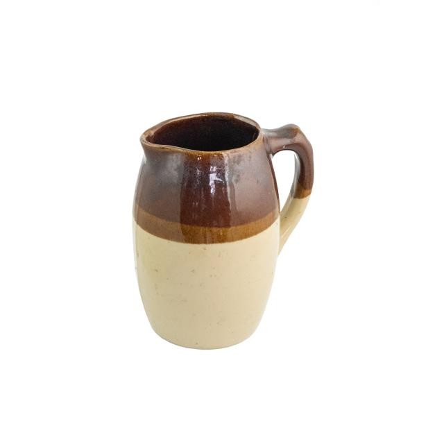 PITCHER-Brown Top/Beige Bottom Pottery