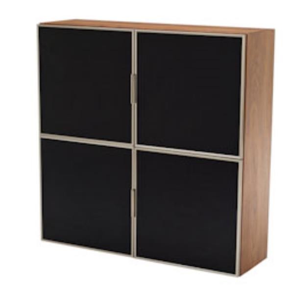 HANGING CABINET-WALNUT W/ BLK