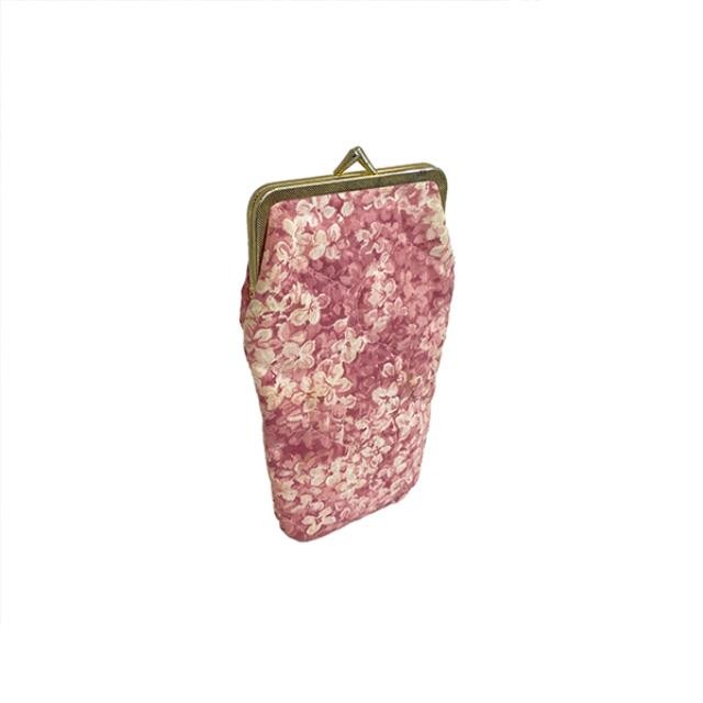 (74060015)GLASSES PURSE-Vintage Pink Floral w|Gold