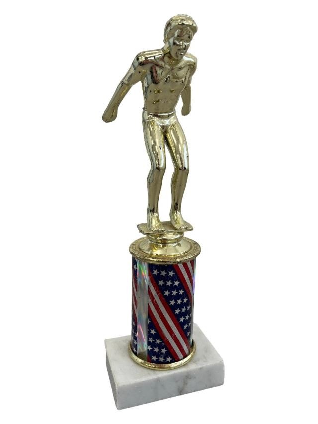 Trophy Male Swim Red, Wht, Blu