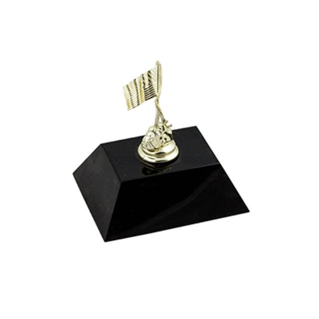 Trophy-American Flag Gold w/Bl