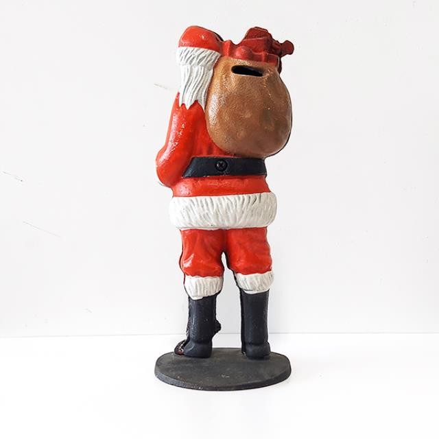 BANK-Cast Iron Santa Claus w/Presents