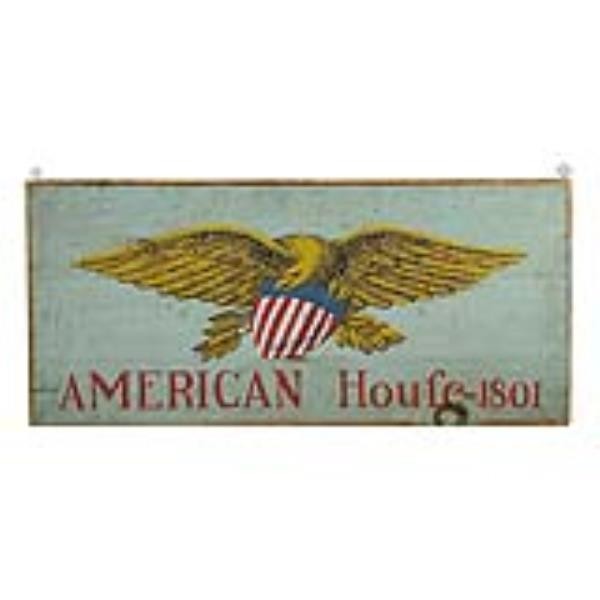 SIGN-EAGLE AMERICAN HOUSE WOOD