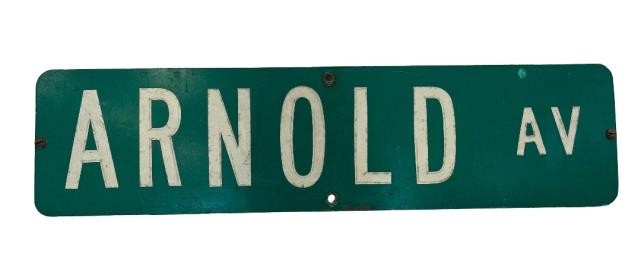 SIGN-STREET SIGN "ARNOLD AVE"