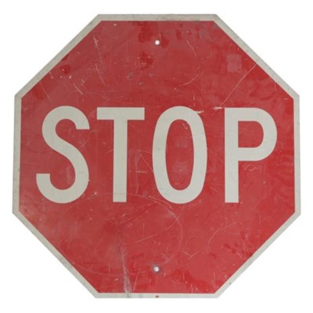 SIGN-STOP-24"RED-ALUM-TRAFFIC