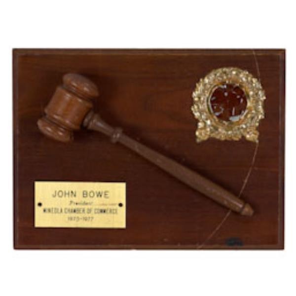 PLAQUE-GAVEL/GOLD SEAL