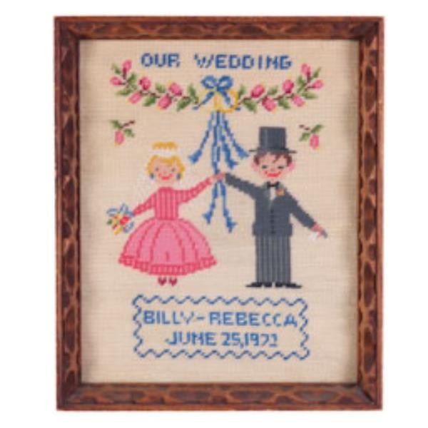 NEEDLEPOINT-OUR WEDDING-FRAMED