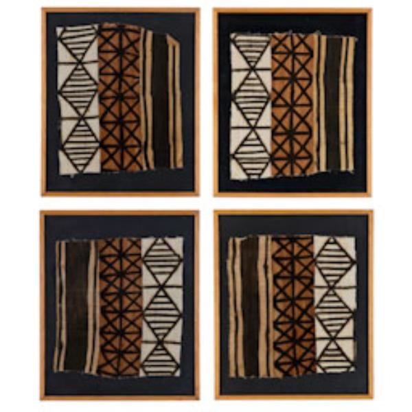 PRINT-BATIK FABRIC-BRN-NAT FRAME