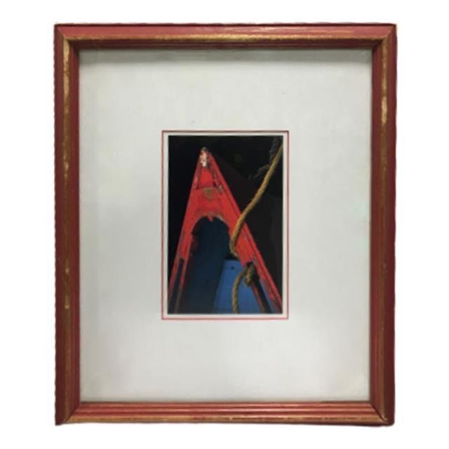 PRINT-PR-16X19-BOAT-RED FRAME