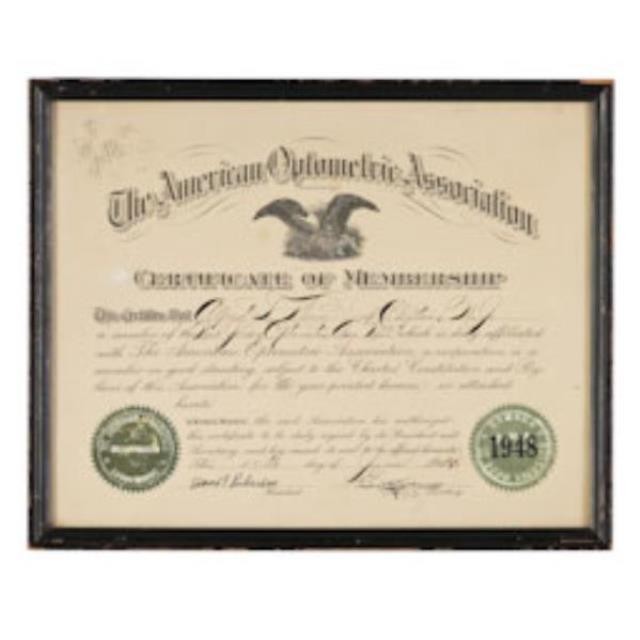 DIPLOMA-AMERICAN OPTOMETRIC ASSOCIATION