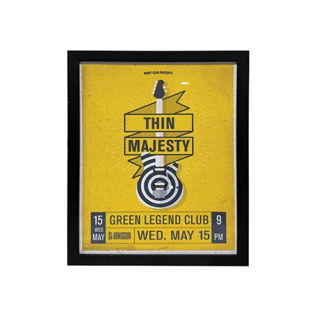 (85170012)FRAMED POSTER-"Thin Majesty" Poster w|Yellow Background