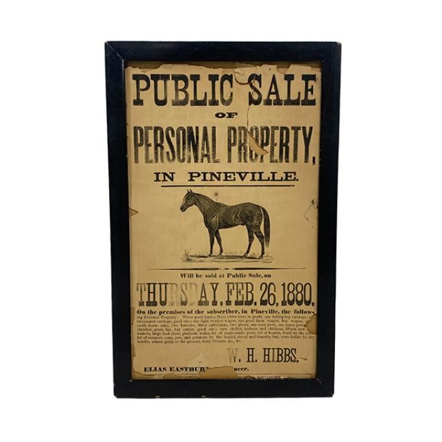 PRINT-"PUBLIC SALE"12X19 BLK F