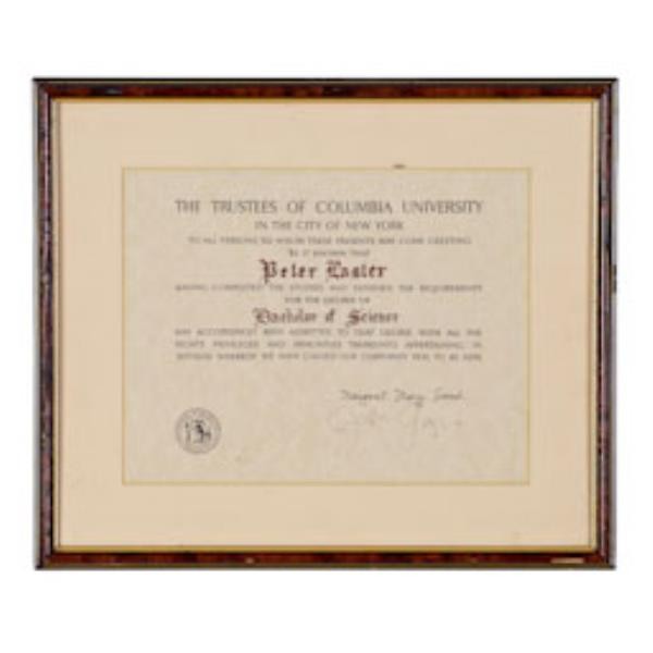 DIPLOMA-COLUMB UNIV. BA IN SCI