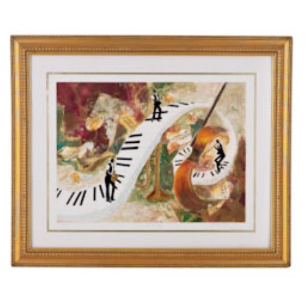 PRINT-SMOOTH JAZZ II-ABSTRCT-MATTE GOLD