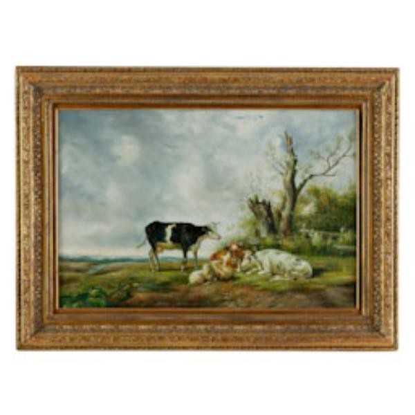 PAINTING-LANDSCAPE W/COW