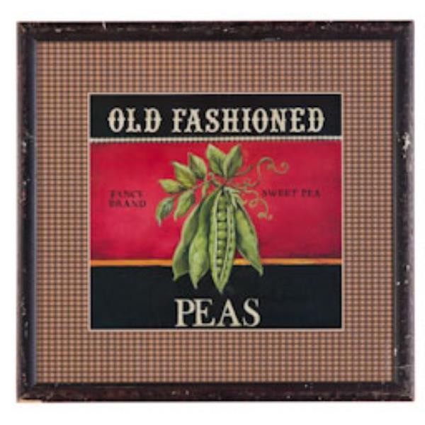 PRINT-18"SQ-PEAS-BLK FRAME