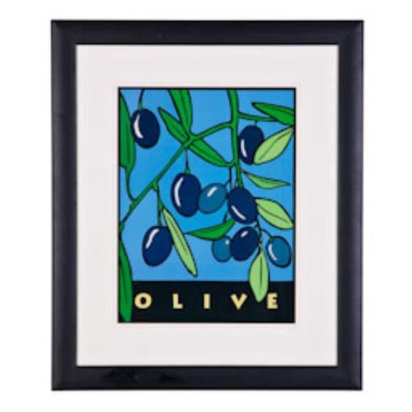 PRINT-OLIVE-32X38-BLK FRAME