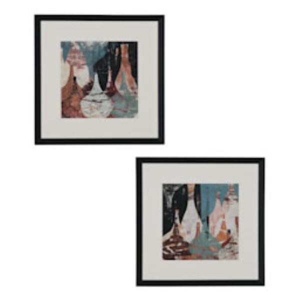 PRINT-ABSTRACT VASES-BLK FRAME