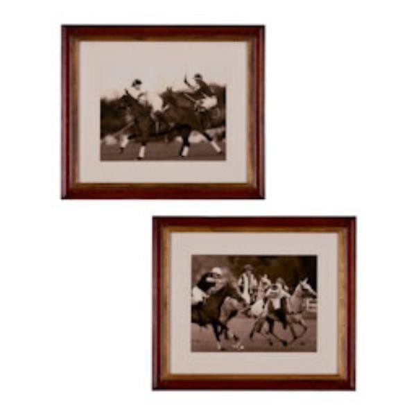 PRINT-POLO PLAYERS-SEPIA-WOODF