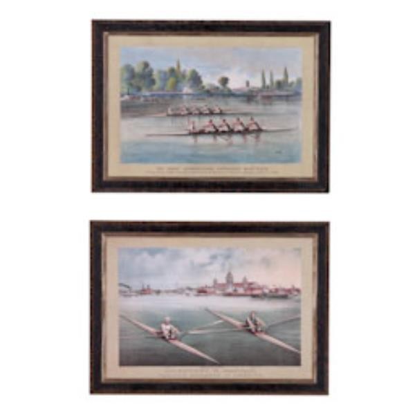 PRINT-27X36-2 BOATS 2 ROWERS