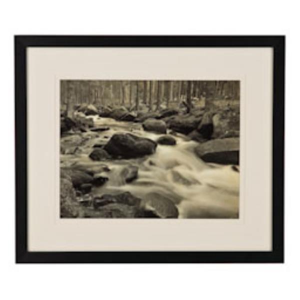 PRINT-RIVER ROCKS-SEPIA-BLACK