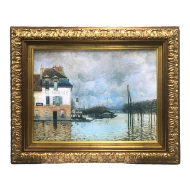 PAINTING-33X28-MAN IN BOAT-"AS