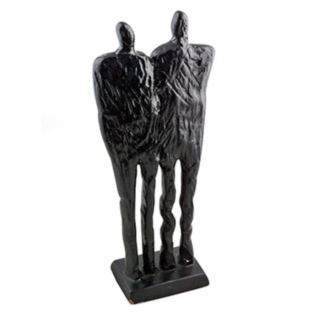 SCULPTURE-ABSTRACT COUPLE BLK