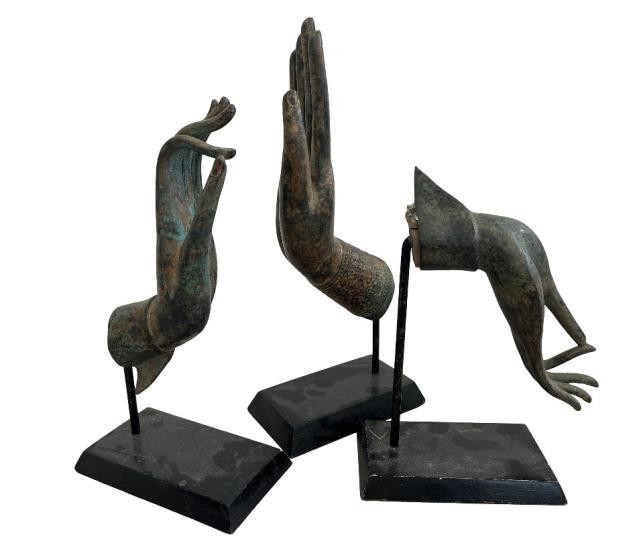 SCULPTURE-Meditation Hand-Oxidized Metal