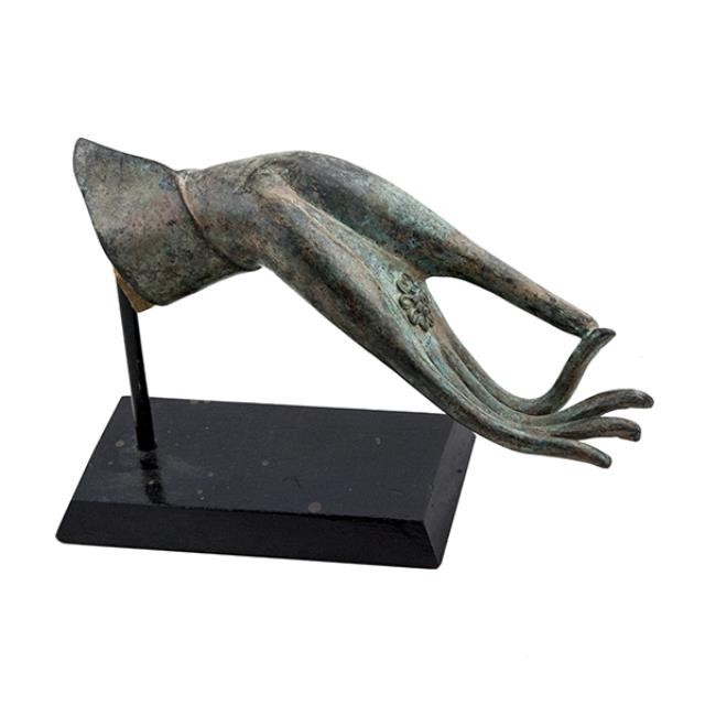 SCULPTURE-Meditation Hand-Oxidized Metal