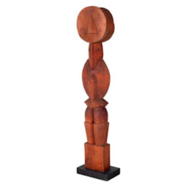 SCULPTURE-38H-AFRICAN WOOD FIG