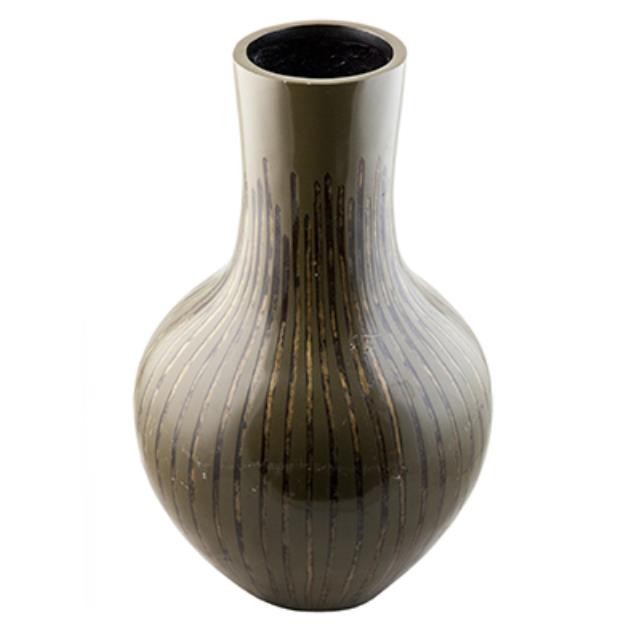 VASE-HUNTER GREEN/BLACK LINE F