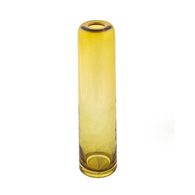 VASE-GLASS-AMBER-11.5"H