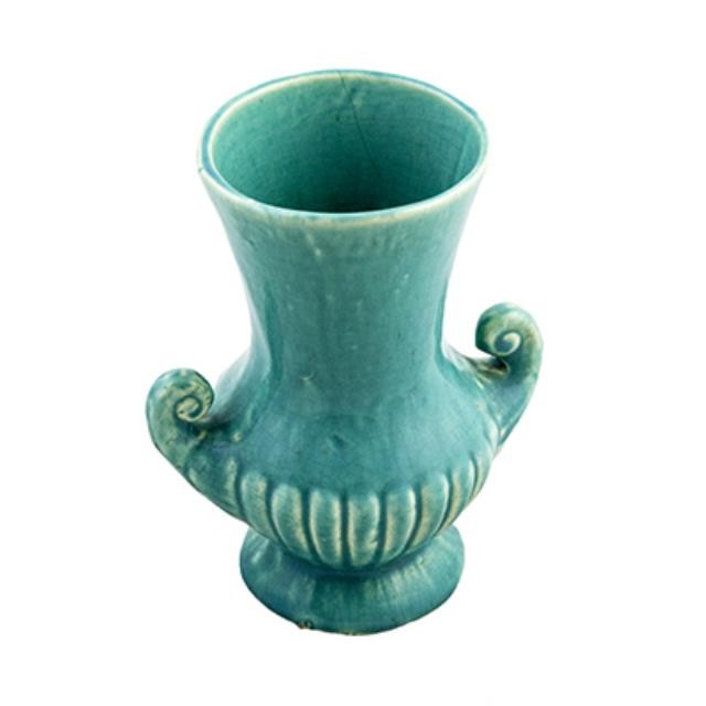 VASE-Blue Ceramic/Trophy Shaped