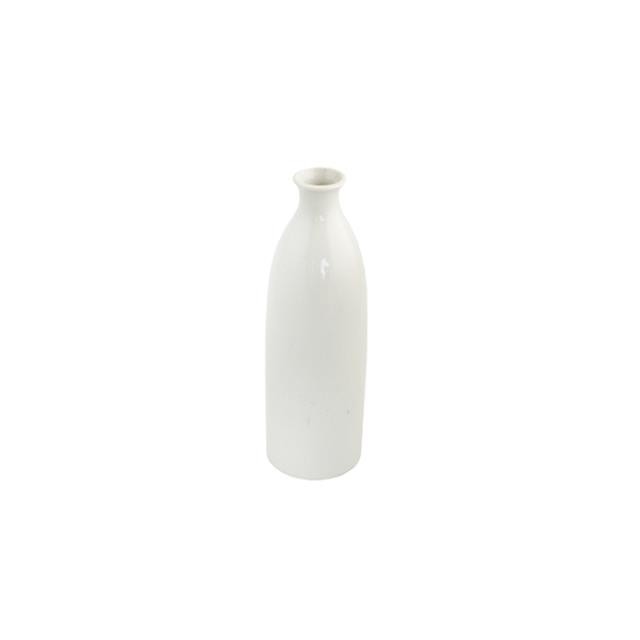 BUD VASE-Tall White Glaze